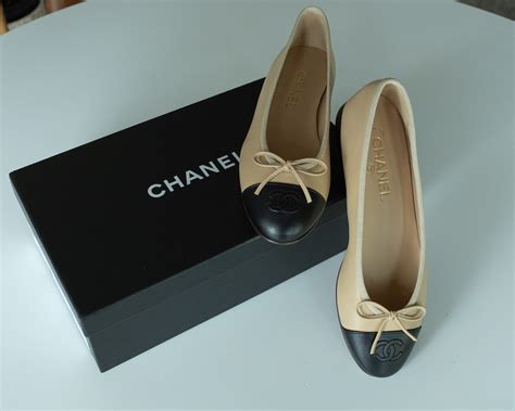 chanel ballet flats true to size|Chanel two tone ballet flats.